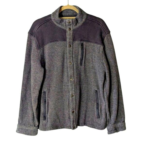 Johnston & Murphy Men's Brushed Full Snap Navy Jacket Large - Picture 1 of 9